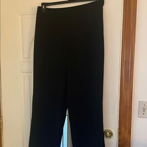R&M Richards Black Wide Leg Pants Elegant Flowing Design